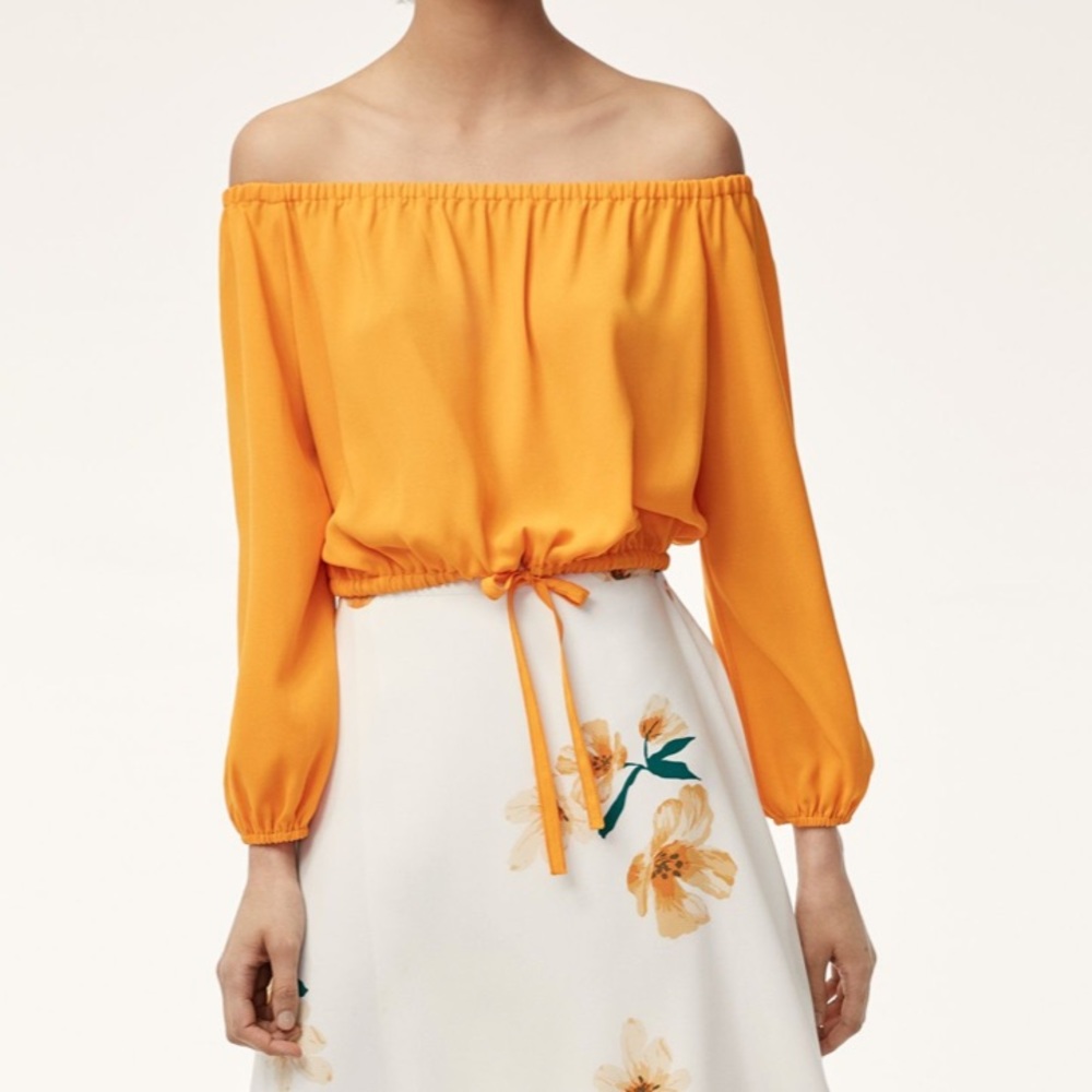 Aritzia Wilfred Elenora Blouse in Tuscan Sun